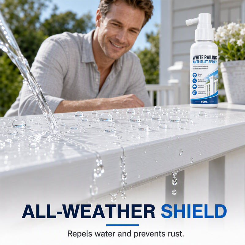 Refresh Railings Instantly! No-Drip White Anti-Rust Touch-Up Spray