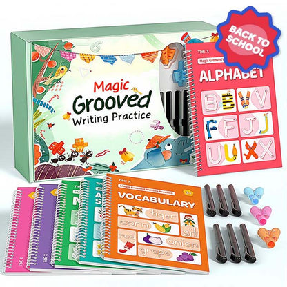 Master Writing Instantly! No-Guess Grooved Copybook Set