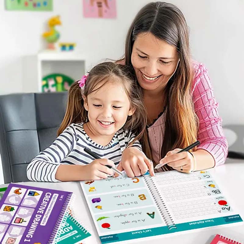 Master Writing Instantly! No-Guess Grooved Copybook Set