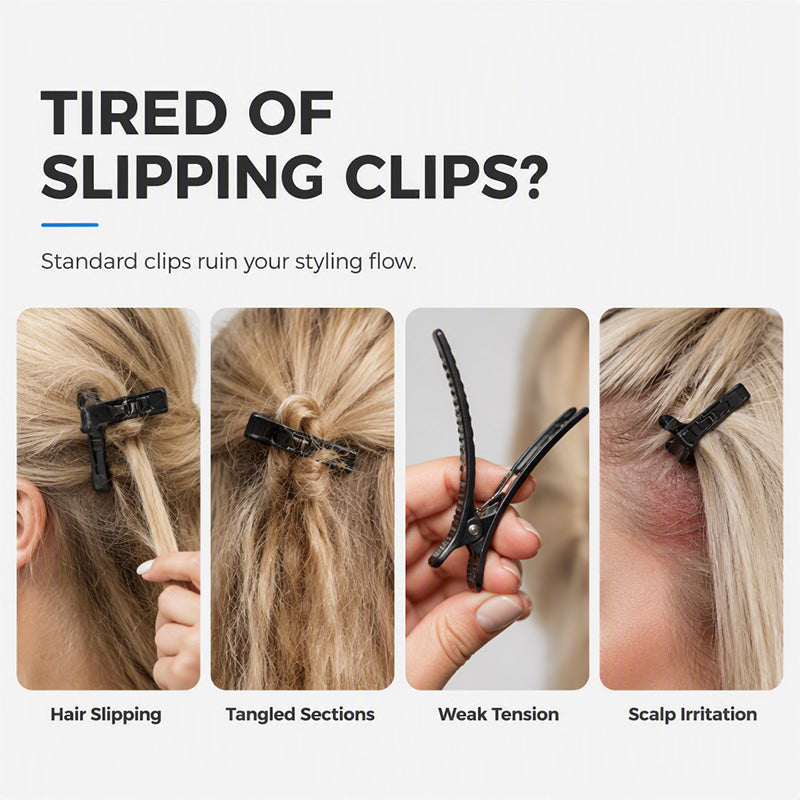 Section Hair Instantly! No-Slip Salon-Grade Comb Clips