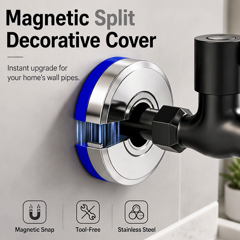 Cover Pipe Gaps Instantly! No-Tool Magnetic Split Ring