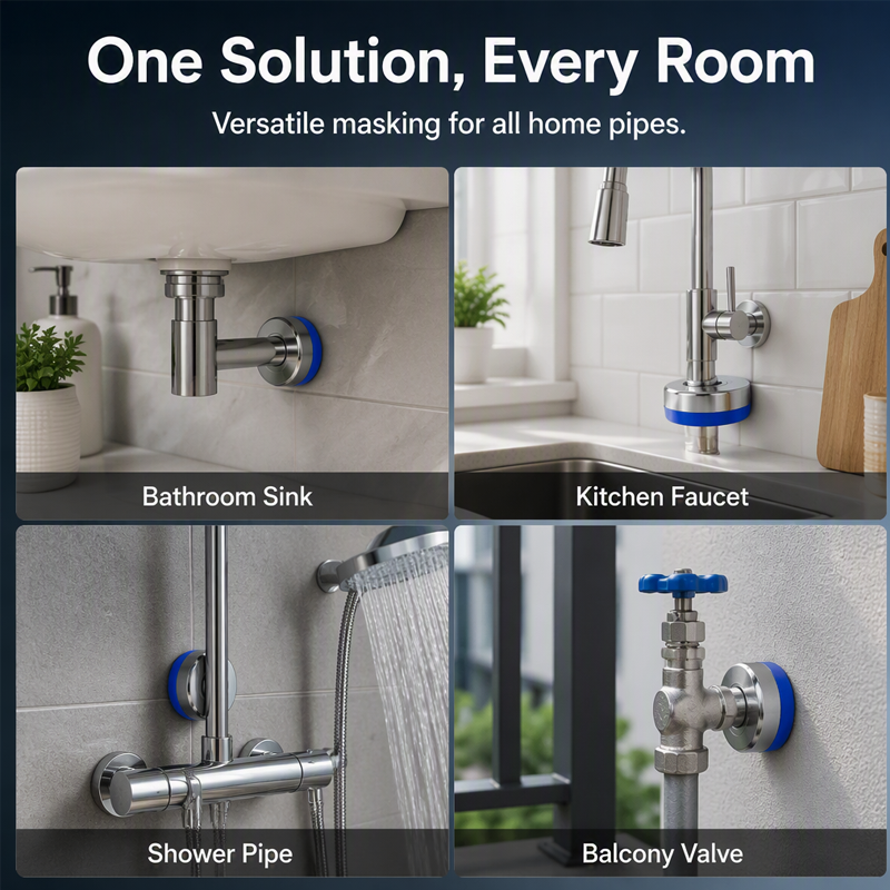 Cover Pipe Gaps Instantly! No-Tool Magnetic Split Ring