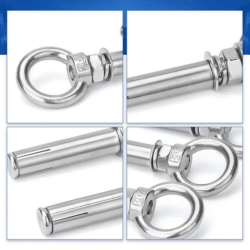 Anchor Anything Instantly! No-Rust 6-Size Expansion Eye Bolt Set