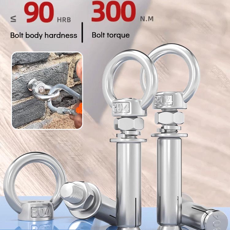 Anchor Anything Instantly! No-Rust 6-Size Expansion Eye Bolt Set
