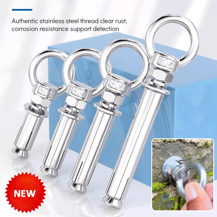 Anchor Anything Instantly! No-Rust 6-Size Expansion Eye Bolt Set