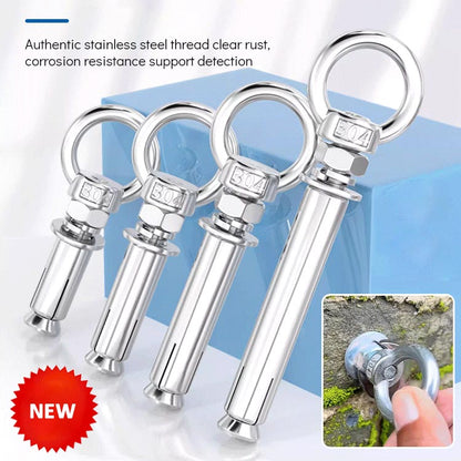 Anchor Anything Instantly! No-Rust 6-Size Expansion Eye Bolt Set