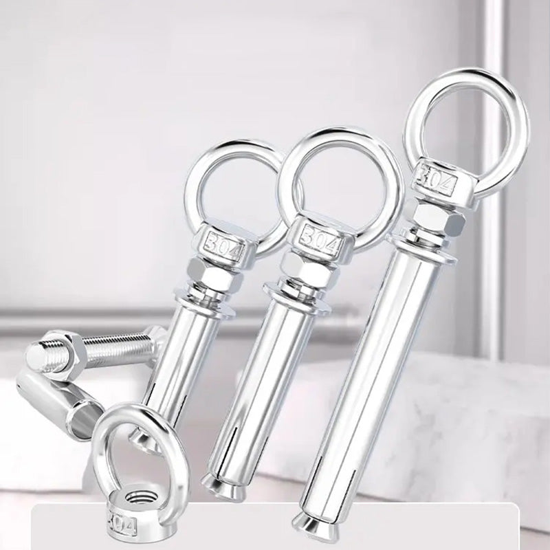 Anchor Anything Instantly! No-Rust 6-Size Expansion Eye Bolt Set