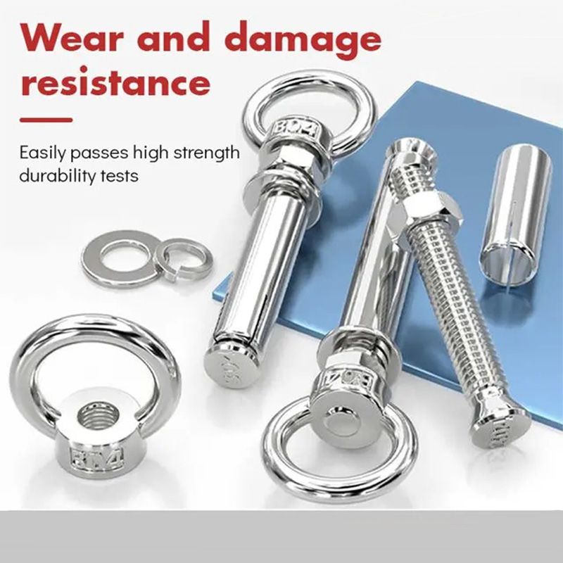 Anchor Anything Instantly! No-Rust 6-Size Expansion Eye Bolt Set