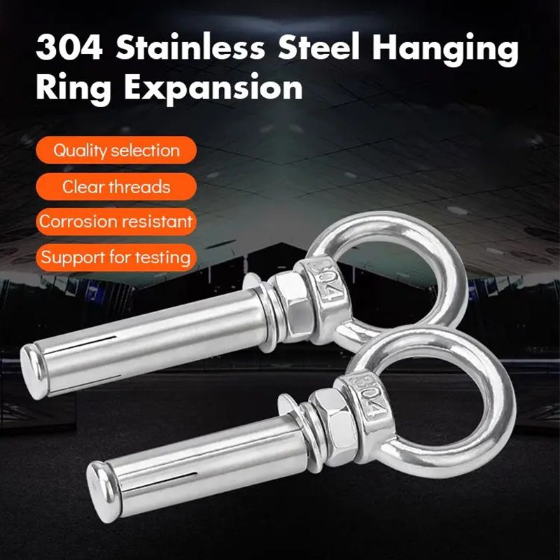 Anchor Anything Instantly! No-Rust 6-Size Expansion Eye Bolt Set