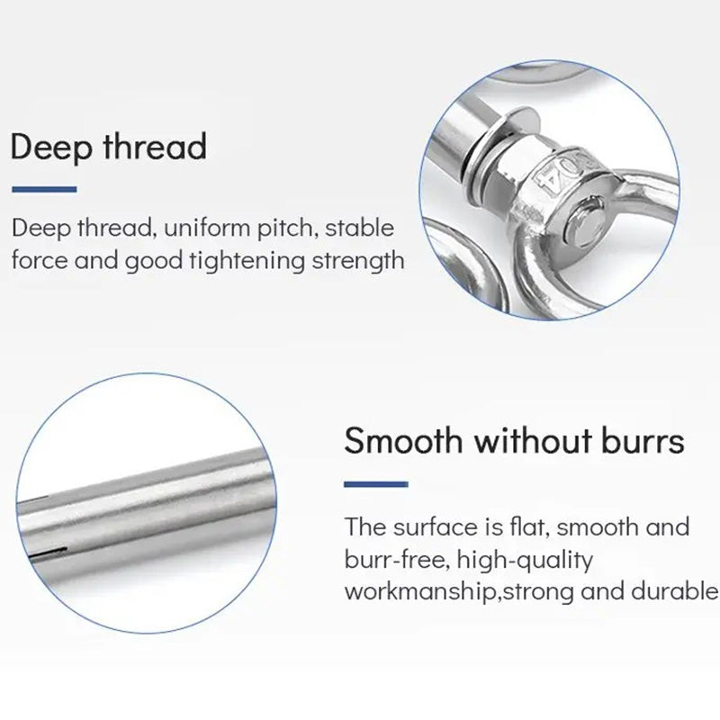 Anchor Anything Instantly! No-Rust 6-Size Expansion Eye Bolt Set