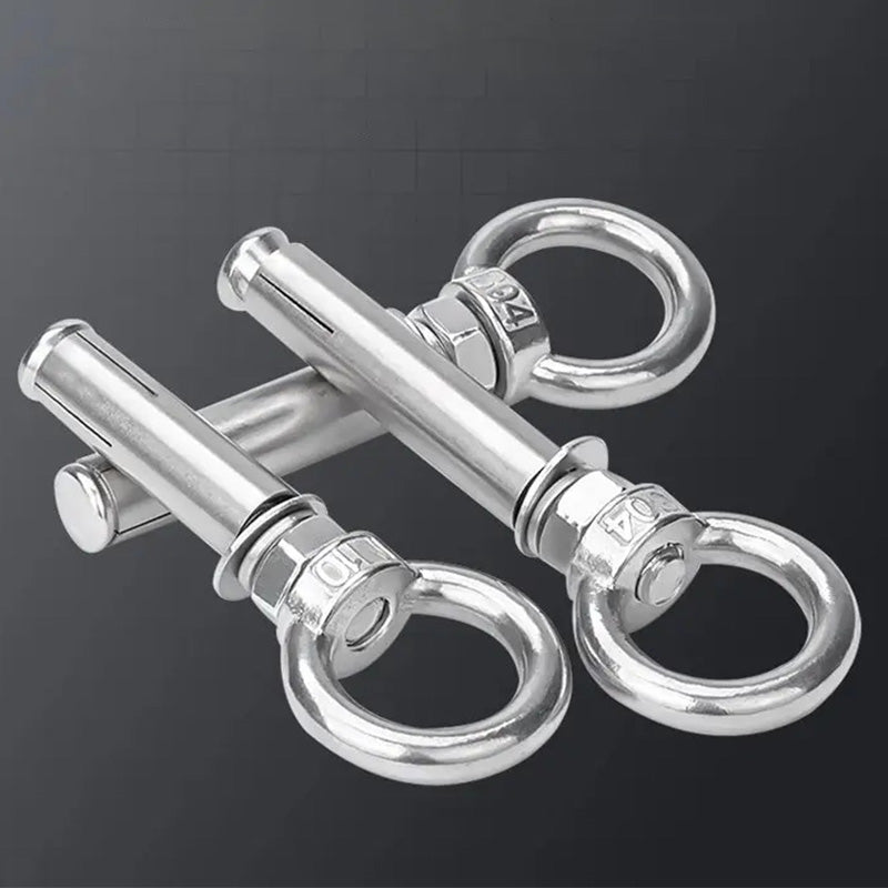 Anchor Anything Instantly! No-Rust 6-Size Expansion Eye Bolt Set