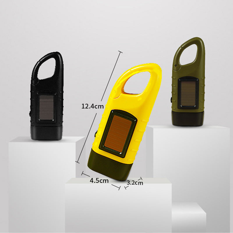 Stay Lit Anywhere! No-Battery Solar Crank Flashlight