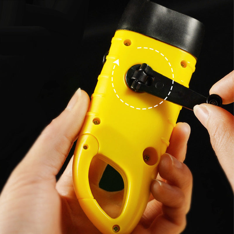 Stay Lit Anywhere! No-Battery Solar Crank Flashlight