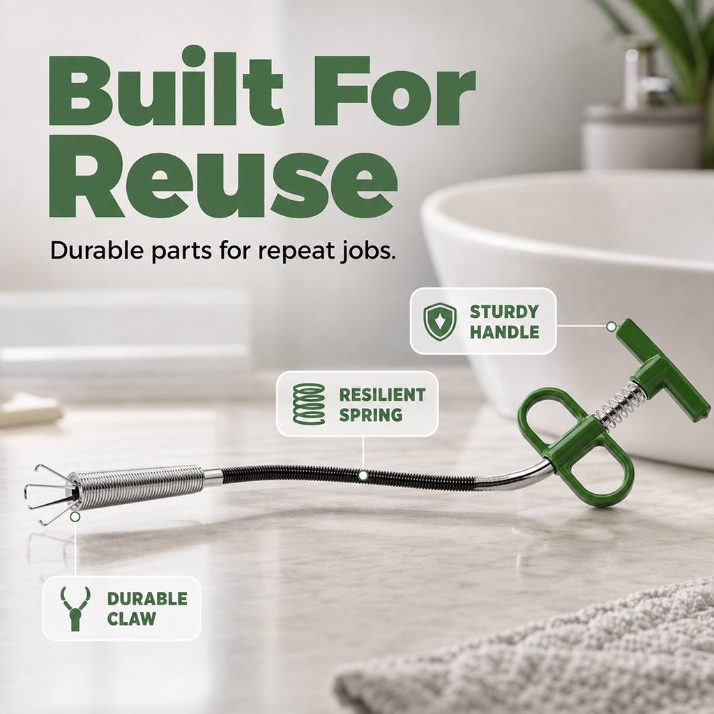 Unclog Drains Instantly! Flexible No-Disassembly Drain Tool