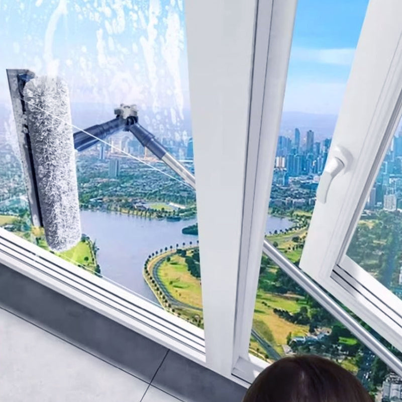 Clean High Windows Instantly! No-Stretch Dual-Side Window Cleaner