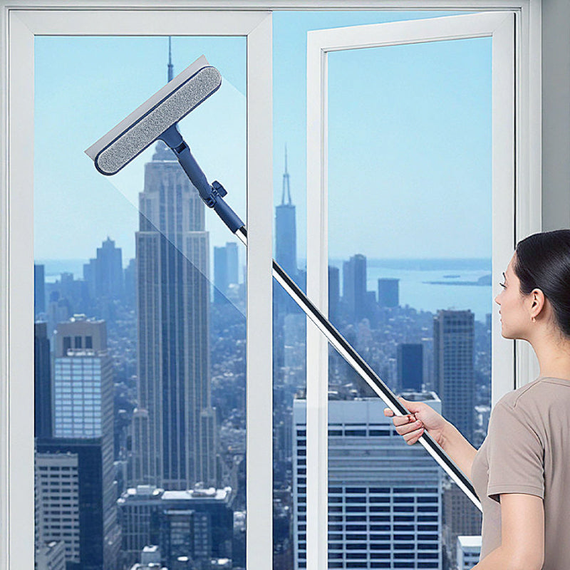 Clean High Windows Instantly! No-Stretch Dual-Side Window Cleaner
