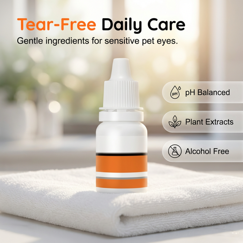 Clean Pet Eye Area Instantly! No-Touch Controlled Dropper Drops