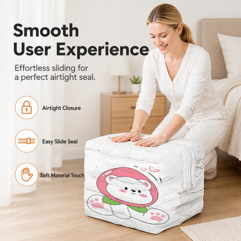 Compress Any Bedding Instantly! No-Pump Space-Saving Bag