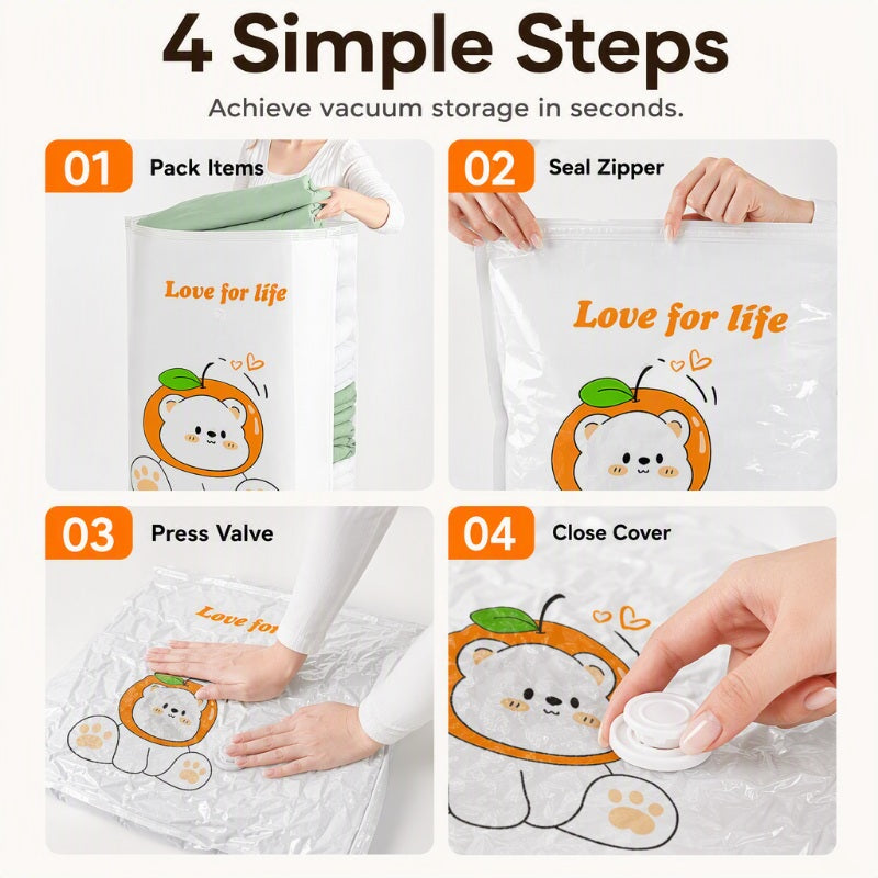 Compress Any Bedding Instantly! No-Pump Space-Saving Bag