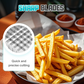 Cut Fries Instantly! No-Mess 4-Blade Container Fry Cutter