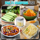 Cut Fries Instantly! No-Mess 4-Blade Container Fry Cutter