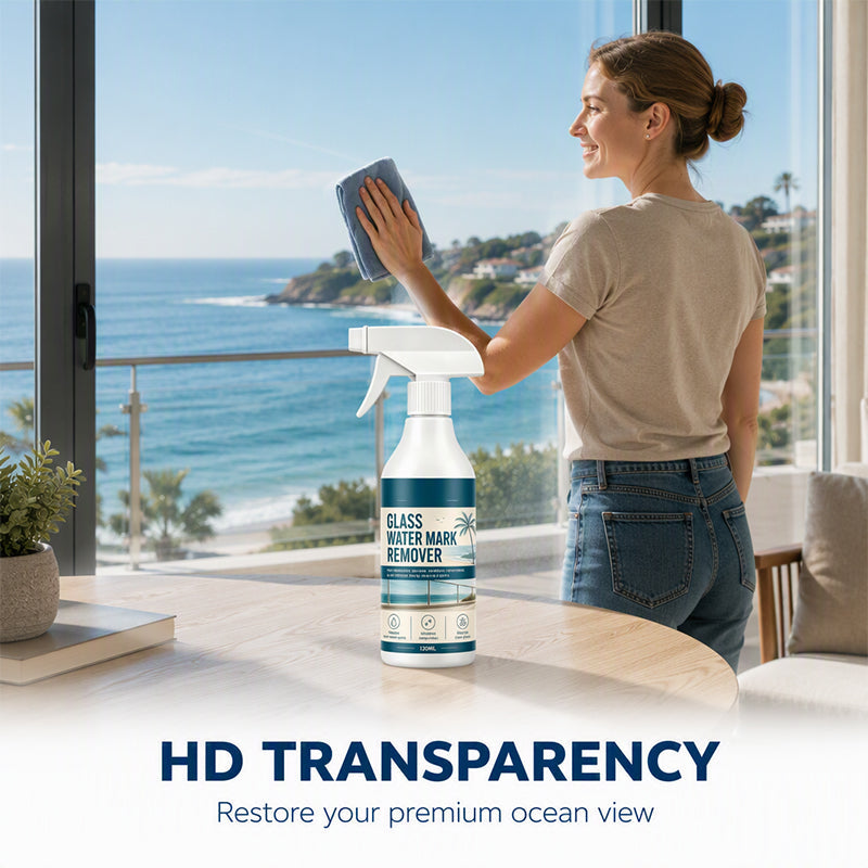 ⏰50% OFF – LAST CHANCE⏰ Glass Water Mark Remover Spray – Removes Water Spots & Mineral Deposits – Easy Spray – For Windows, Patios & Balconies! 🔥