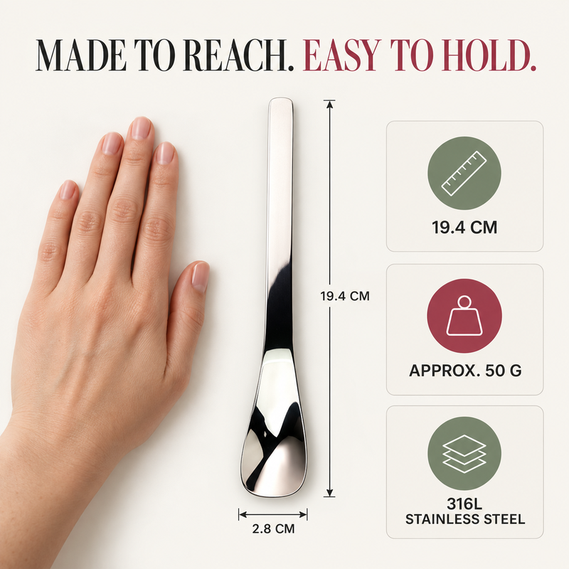 Scoop Desserts Instantly! No-Bend 316L Deep-Bowl Spoon