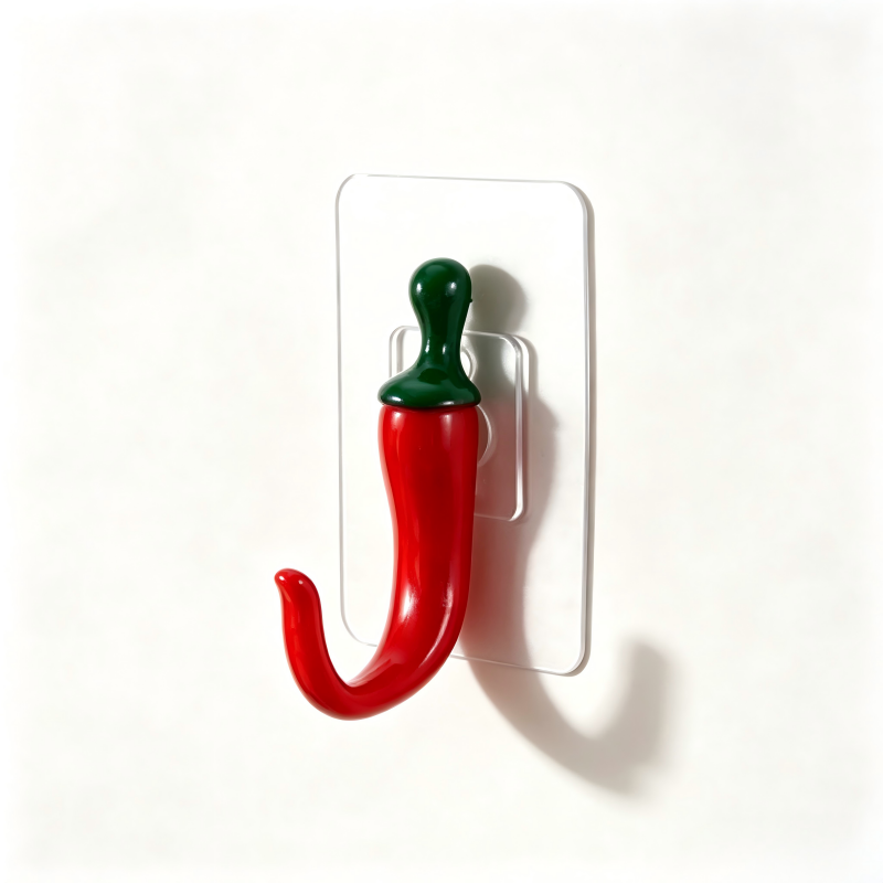 🌶️ Cute Chili-Shaped No-Drill Wall Hooks