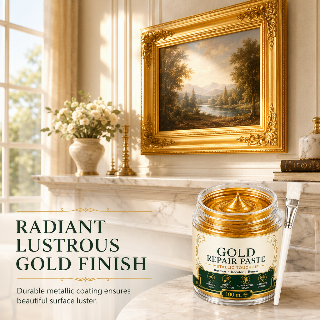 Restore Golden Shine Instantly! Metallic Gold Refinishing Repair Paste