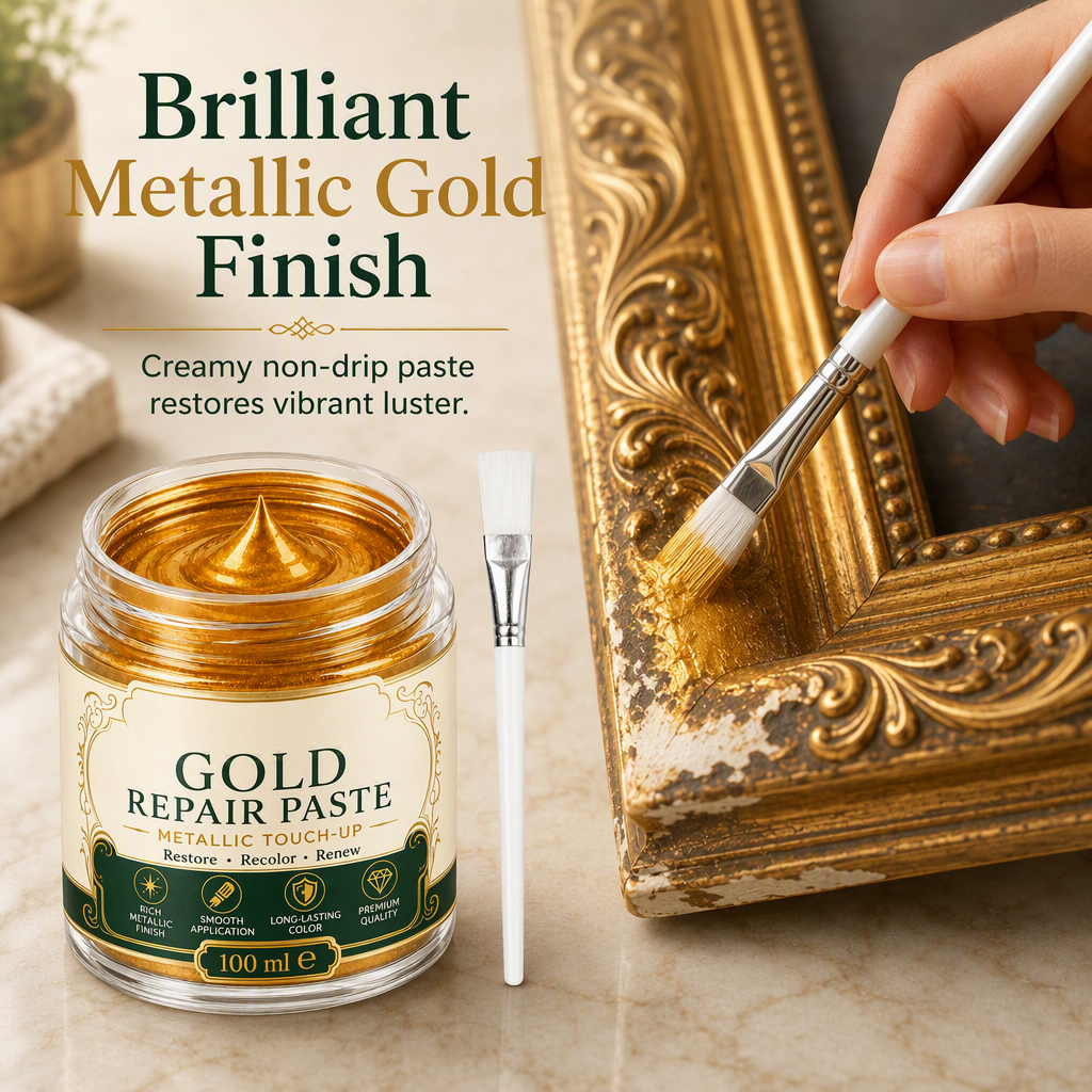 Restore Golden Shine Instantly! Metallic Gold Refinishing Repair Paste