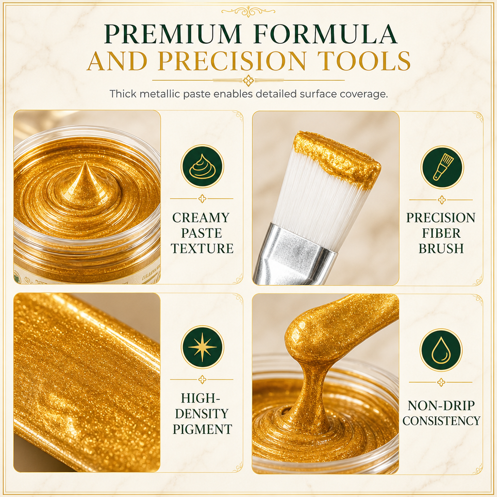 Restore Golden Shine Instantly! Metallic Gold Refinishing Repair Paste