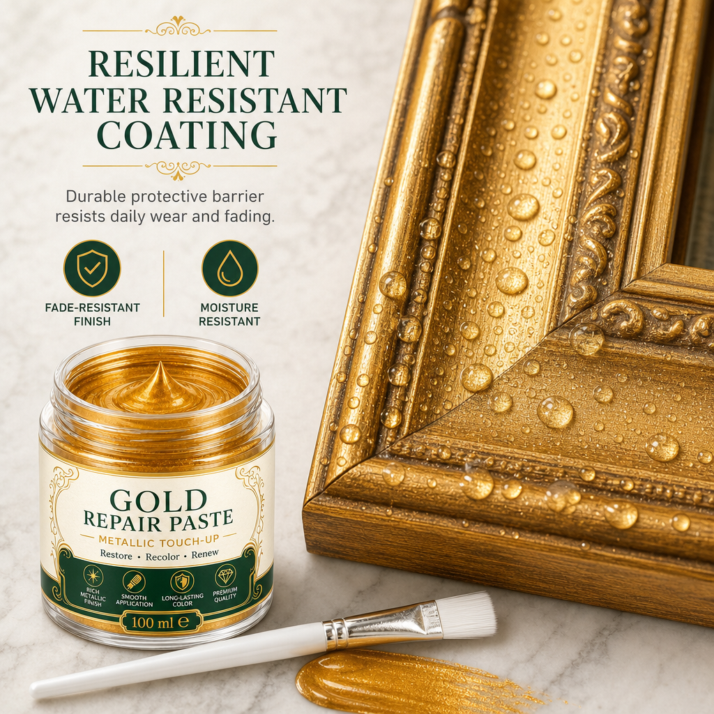 Restore Golden Shine Instantly! Metallic Gold Refinishing Repair Paste