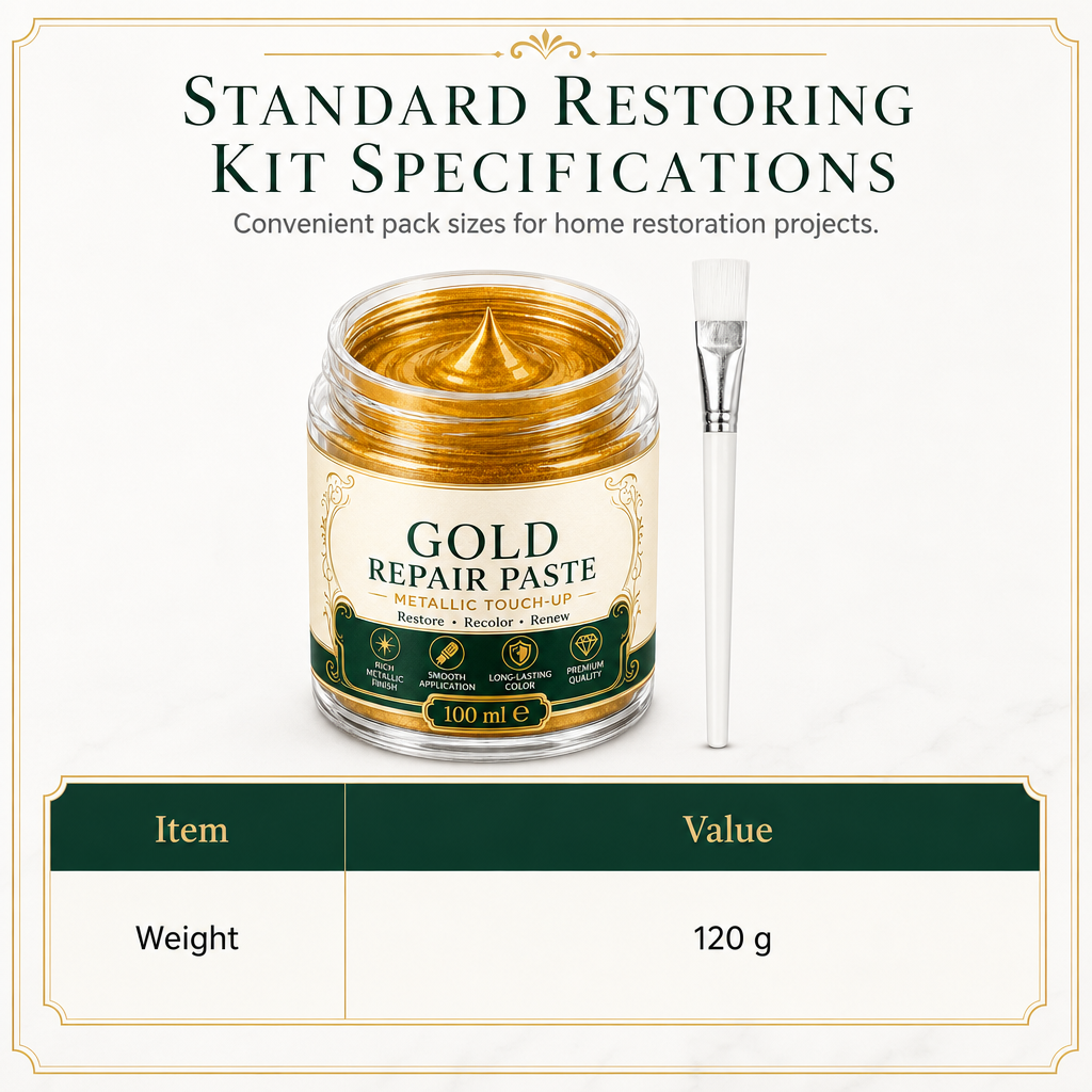 Restore Golden Shine Instantly! Metallic Gold Refinishing Repair Paste