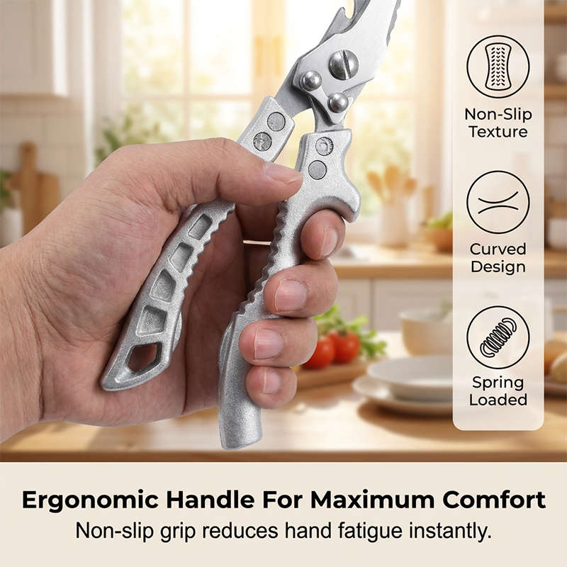Cut Any Bone Instantly! No-Slip Multi-Function Kitchen Shears