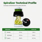 Spiral Any Veggie Instantly! No-Slip 4-in-1 Storage Slicer
