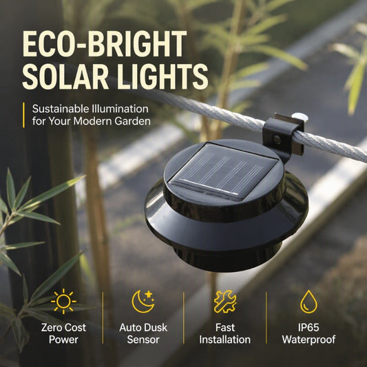 Light Any Fence Instantly! No-Wire Solar Gutter Lamp