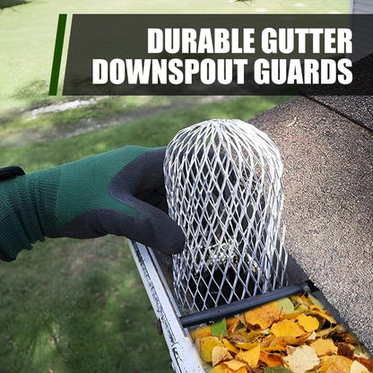 Durable Gutter Downspout Guards – Heavy-Duty Leaf Strainer & Debris Filter for Roof Gutters and Downspouts, Prevents Clogging from Leaves, Twigs, and Roof Debris