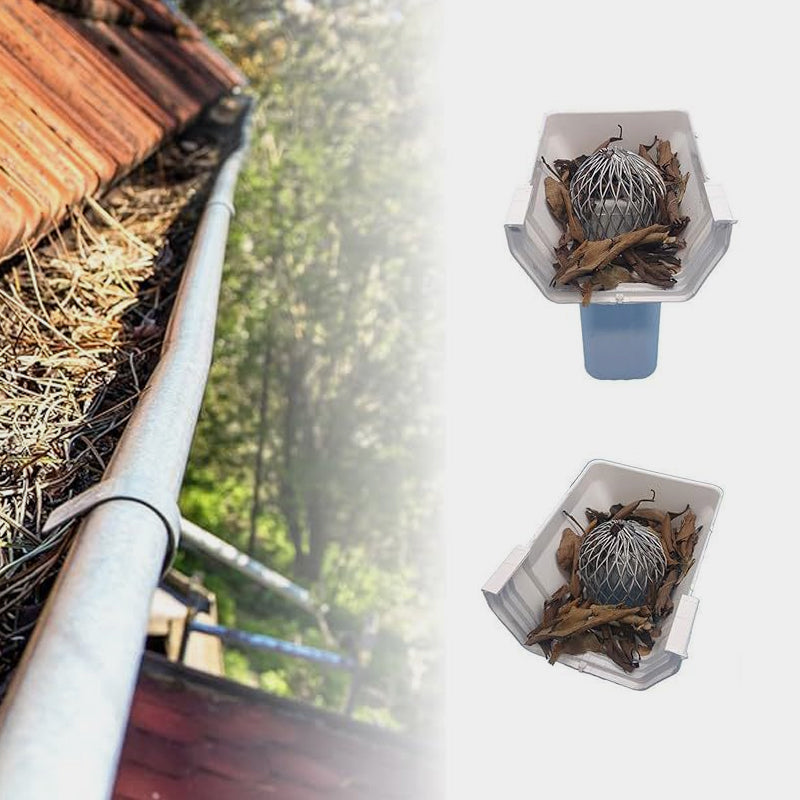 Durable Gutter Downspout Guards – Heavy-Duty Leaf Strainer & Debris Filter for Roof Gutters and Downspouts, Prevents Clogging from Leaves, Twigs, and Roof Debris