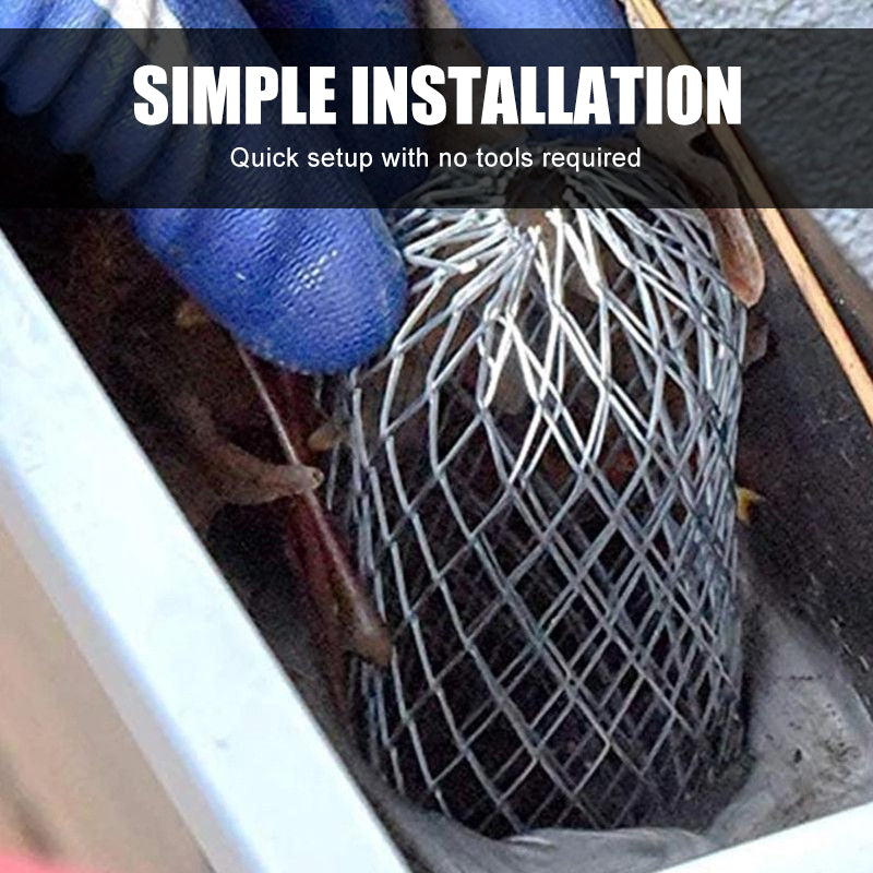 Durable Gutter Downspout Guards – Heavy-Duty Leaf Strainer & Debris Filter for Roof Gutters and Downspouts, Prevents Clogging from Leaves, Twigs, and Roof Debris