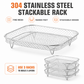 Cook 3 Layers Instantly! Stackable Stainless Steel Air Fryer Rack