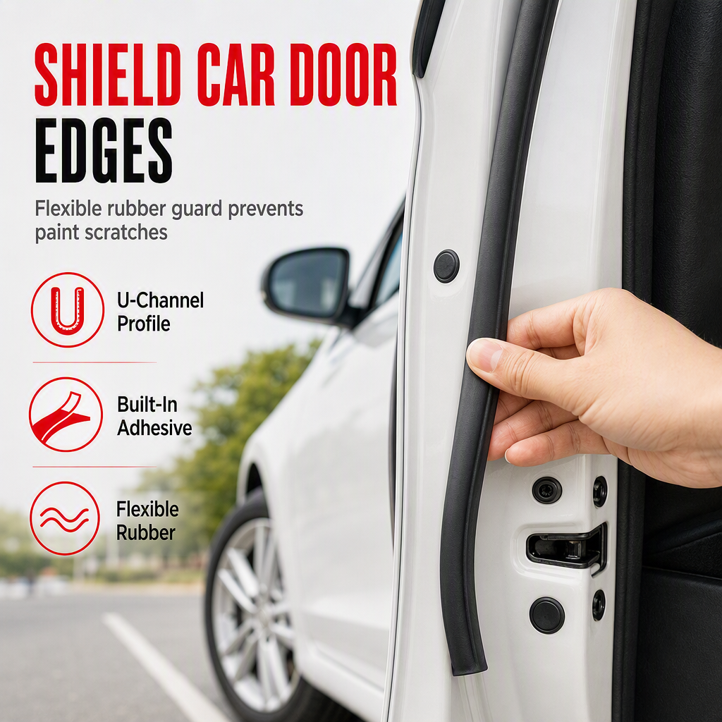 Guard Door Edges Instantly! No-Chip Flexible Car Protector