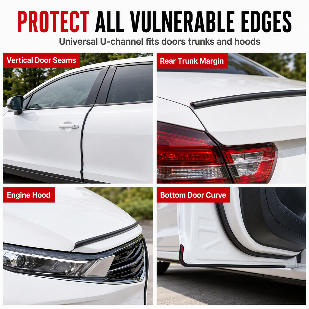 Guard Door Edges Instantly! No-Chip Flexible Car Protector
