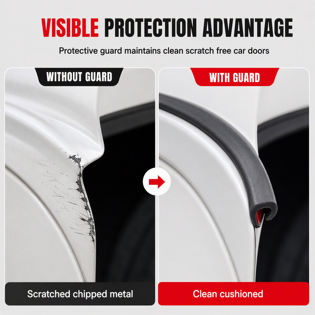 Guard Door Edges Instantly! No-Chip Flexible Car Protector