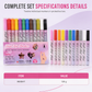 Create Fine Nail Art Instantly! 12-Color 0.7mm Detail Pen Set