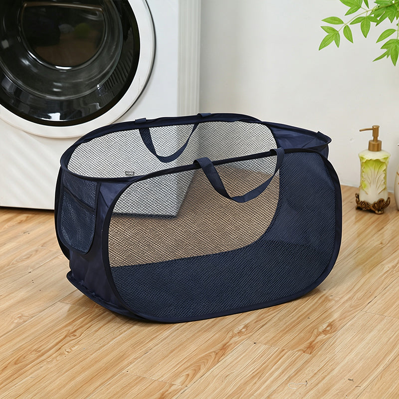 Organize Laundry Instantly! No-Clutter Collapsible Mesh Hamper
