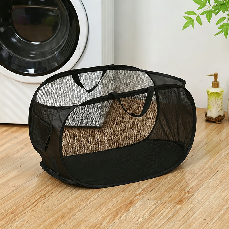 Organize Laundry Instantly! No-Clutter Collapsible Mesh Hamper