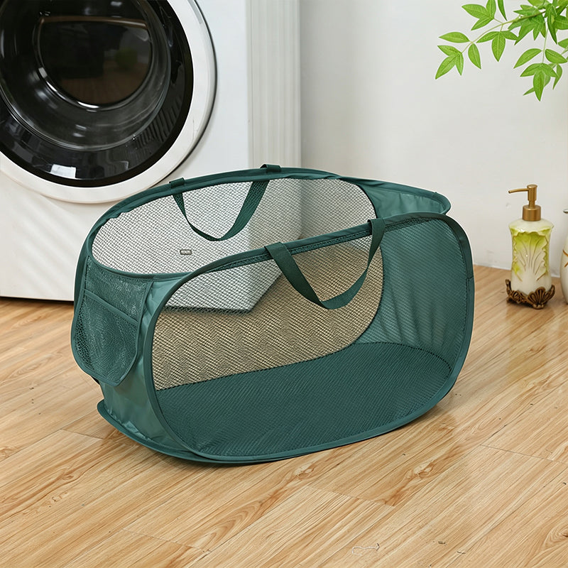 Organize Laundry Instantly! No-Clutter Collapsible Mesh Hamper