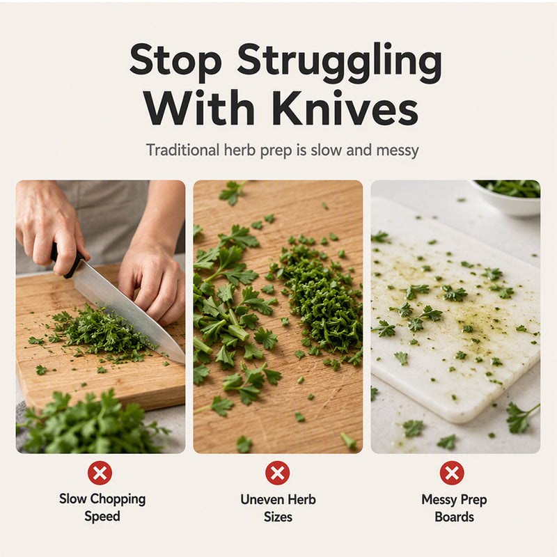 Snip Any Herb Instantly! No-Repeat 5-Blade Kitchen Shears