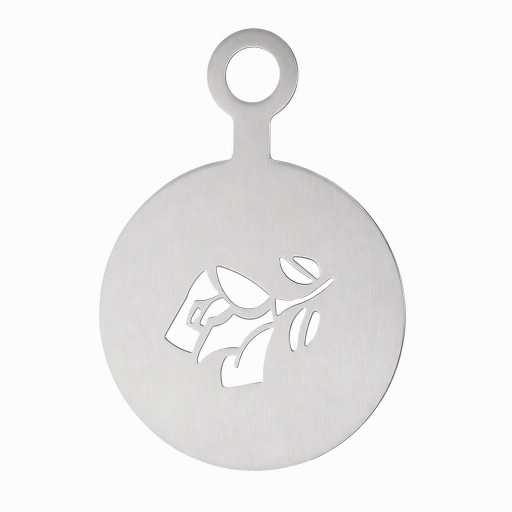 Create Coffee Art Instantly! Stainless Steel Latte Stencil Template