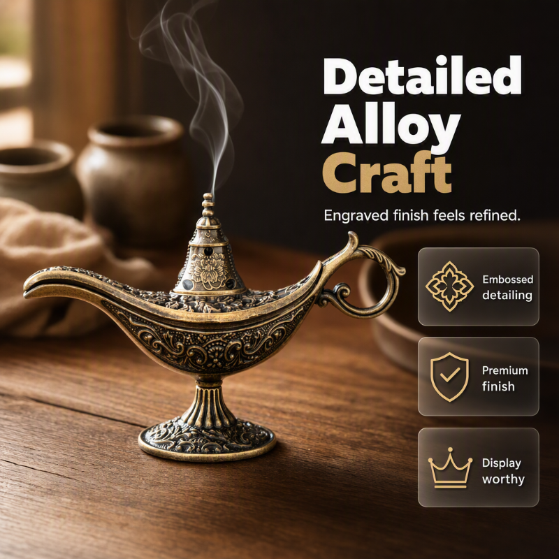 Add Magic Instantly! No-Ash Retro Alloy Incense Burner